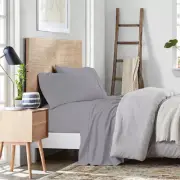 Full 1200 Thread Count Cotton Rich Sateen Sheet Set Gray - Color