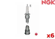 NGK Spark Plug FOR Renault 5 1976-82 1.3 (2387) Van BP6ES x6