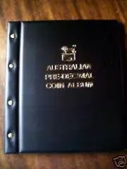 VST AUSTRALIAN PRE-DECIMAL 1910-1964 COIN ALBUM with Mintages BLACK COLOUR