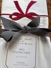 Set Of 2 Pottery Barn Monique Lhuillier Nell Pillowcases White /red Standard Nwt
