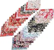 EXAOMBLE 30Sheets Fabric Squares for DIY Crafting Patchwork Sewing Supplies Assorted Patterns for Quilting and Home Decor Projects