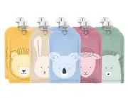 Reusable Baby Food Pouches, Yoghurt Pouches - Animal Set 150ml 10PK