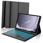 for Samsung Galaxy Tab A9 Plus Case with Keyboard 11 inch, Smart Black