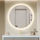 Round LED HD Mirror 80cm Halo Dimmable Lighting Defogger Touch Sensor Bathroom