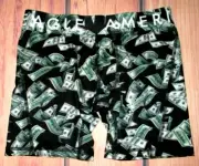 MENS AMERICAN EAGLE MONEY BENJAMINS BLACK FLEX BOXER BRIEF SIZE S (29/31)