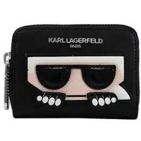 在飛比找ETMall東森購物網優惠-KARL LAGERFELD 卡爾 經典老佛爺風琴多卡夾零錢