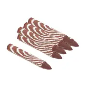 Lumber Marking Crayons, 8 Pcs 4.2x0.6 Inch Hex Wax Tire Marker, Brown