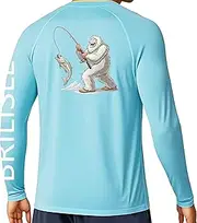 [BRILISLE] Fishing Shirts for Men Long Sleeve with UPF 50+ Sun Protection, Tagless Collar, and 4-Way Stretch Fabric