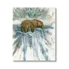 Bears Waterfall Nature Canvas Wall Art, Design by Dave Bartholet