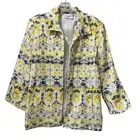 Alfred Dunner YELLOW Multicolor 3/4 sleeve Open jacket Floral Size 16 NEW