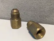 46F-6-4 SAE 45° FEMALE CONNECTOR BRASS FITTING ONE EACH