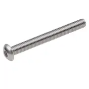 Hex Socket Button Cap Head Screws Bolts, M5 x 50mm 100pcs,304 Stainless Steel Metric, Hexagon Coarse Threaded Machine Fully Thread Allen SUS Storage