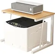 Printer Stand,Small Wood Storage Shelves,Very Suitable for Desk Home Office Scanner Fax Boo(Yellow)