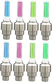 HOODANCOS 8Pcs Bike Tyre Stem Caps for Enhanced Visibility and Safety Auto Off Function Suitable for Mountain Road and Bikes