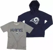 OuterStuff NFL Youth Los Angeles Rams Team Performance Hoodie and Tee Combo Set