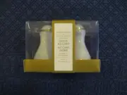 NEW Williams-Sonoma Salt & Pepper Shaker Set White with Gold Trim
