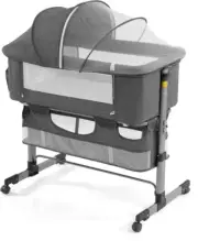 New Nordmiex Bedside Sleeper Crib Baby Bassinet 3 in 1 Travel Baby Crib Gray