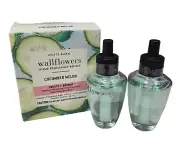 NEW Bath & Body Works White Barn Cucumber Melon Wallflowers Refills, 2 PACK