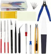 Binifimux 18Pcs Crafts Basic Model Tool Kit, Hobby Building Tools Set with Hobby