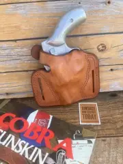 Vintage Cobra Brown Leather OWB Holster For S7W 640 Centennial Revolver NYPD
