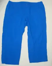 Womens M New NWT Columbia Capri Pants Pockets Bright Blue Suncast UPF 50 PFG