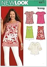 Newlook 6871 Misses' Sewing Pattern Pullover Top/Vest - Size 10-12-14-16-18-20-22