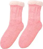 [MOBUTOFU] 1 Pair Winter Warm Fuzzy Socks for Women Nonslip Floor Slipper Socks Cozy Home Wear Lightweight Comfortable Design