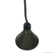 F.H.E Pull Down Heat Lamp Black 270Mm Round HYWBL08