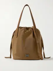 [KHAITE] KHAITE - Rory Suede-trimmed Shell Bucket Bag - Army green - One size One size Green