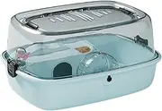 Hamster Playhouse, Clear Design for Hedgehogs and Guinea Pigs, Ideal Small Animal Cage, Blue