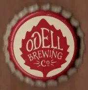 USA Plastic Lined Beer Crown Bottle Cap: Odell Brewing (red)