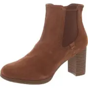 Clarks Womens Brown Leather Casual Ankle Boots Shoes 6 Medium (B,M) BHFO 6697