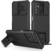 Samsung Galaxy A14 4G/5G Case, Camera Protection Case with Sliding Lens, 360 Degree Full Body Protection Shockproof Stereo Mount (Black)