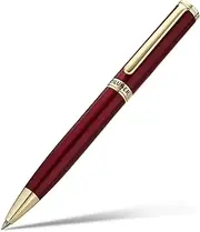 BEILUNER Red Lacquer Gel Pen With 24K Gold Finish, Retractable Pens, Gift Pen Set, Professional, Elegant, Writing, Executive, Office, Nice Fancy Designer, Perfect for Men and Women