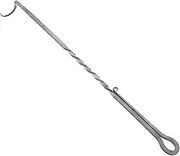 Yardwe Stainless Steel Meat Flipper Hook for Grilling BBQ Food Turner with Handle Versatile BBQ Meat Turner Hook for Effortless Flipping of Ribs