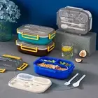 Freezer Safe Lunch Box Portion Control Sleek Modern All-in-1 with 2 Stackable