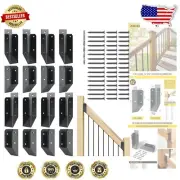 Versatile Stainless Steel Deck Railing Brackets with Hidden Design - 8 Pair Set