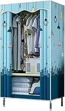 Canvas Wardrobe Portable Wardrobe Durable Wardrobe Storage Organiser Thickened Fabric Easy to Assemble for Bedroom, Dressing Room