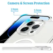 iPhone 16 Pro Compatible Case Cover With Glitter Shockproof Transparent And Compatible with MagSafe Technology