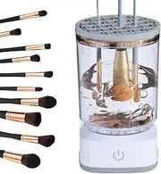 Makeup Brush Cleaner Machine, Electric Makeup Brush Cleaner, Automatic Spinning Cosmetic Make Up Brush Cleaner Machine, Perfect for Women, Mom, and Friends, Ideal for Cleaning and Drying