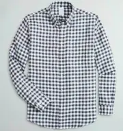 NWT Brooks Brothers Men's Regent Regular Fit Sport Shirt Irish Linen Gingham S M