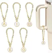 [Spritewelry] Letter Charms Accessories for Cup, Cup Handle Charm Accessories for Water Cup Bottle, Personalized Name ID Letter Handle Charms for 30 40 oz Tumbler with handle
