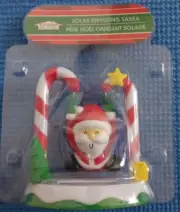 Christmas House Solar Powered Swinging Santa Toy - w/Candy Canes NEW in pkg. B4