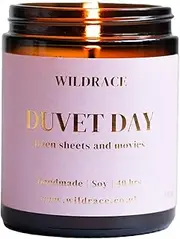 WILDRACE Duvet Day Scented Candle | Luxury Aromatherapy Candles for Cosy Sofa Days | Phthalate and Paraben Free Vegan Formula with 100% Sustainable Crop Soy Wax