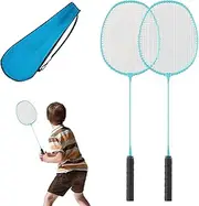 Junior Racket Kit - Durable Badminton Gear, Carry Bag Included | Two Player Game Equipment with Alloy Handles, Training Tool for Outdoor Fun and Indoor Use, Child-Friendly Sports Set