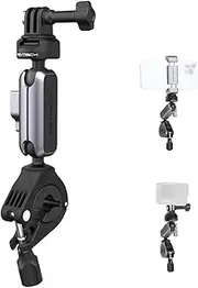 PGYTECH CapLock Bike Motorcycle Handlebar Mount for DJI OSMO Action 5 Pro/4/3/Pocket 3, for Gopro Hero 13/12/11, for Insta360 Ace Pro 2/X4/X3/ONE RS, Action Camera Phones with 1/4"-20 Thread Adapter