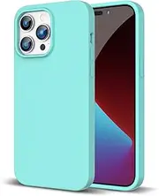 ZUSLAB Case for iPhone 14 Pro Case Real Liquid Silicone Anti-Scratch Gel Rubber Shockproof Cover with Soft Microfiber Lining Drop Full Protection for Apple (2022) - Mint