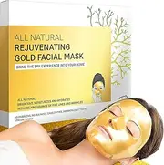 Facial Sheet Mask, Collagen Face Mask Skincare - Formulated in San Francisco USA - For Anti Aging, Moisturizing, and Wrinkles Treatment | Made with Hydrogel and 24K Nano Gold