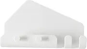 SHINEOFI 2Pcs Wall Phone Holder Multifunctional Traceless Charging Shelf with Hooks Non Slip Pad for Bathroom Living Stylish White Design for Organizing Phones Accessories