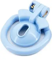 Lightweight Plastic Chastity Cage Male Negative Inverted Cock Cage Chastity Device Adult Sex Toy with 4 Sizes Rings Invisible Lock and Key